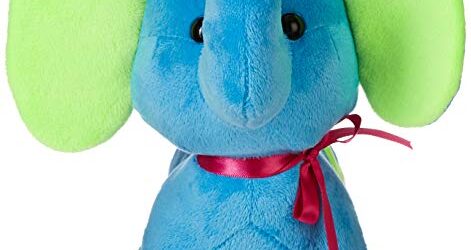 Amazon Brand - Jam & Honey Elephant Figure (20 Cm, Blue)