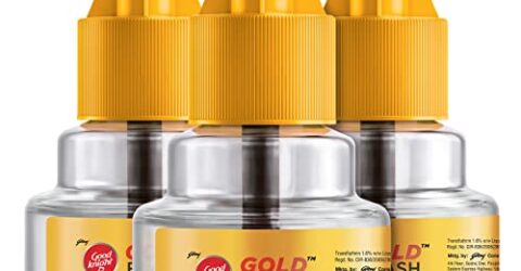 Good knight Gold Flash Liquid Vapourizer | Mosquito Repellent Refill | Lavender Fragrance | Pack of 3 (45ml each)